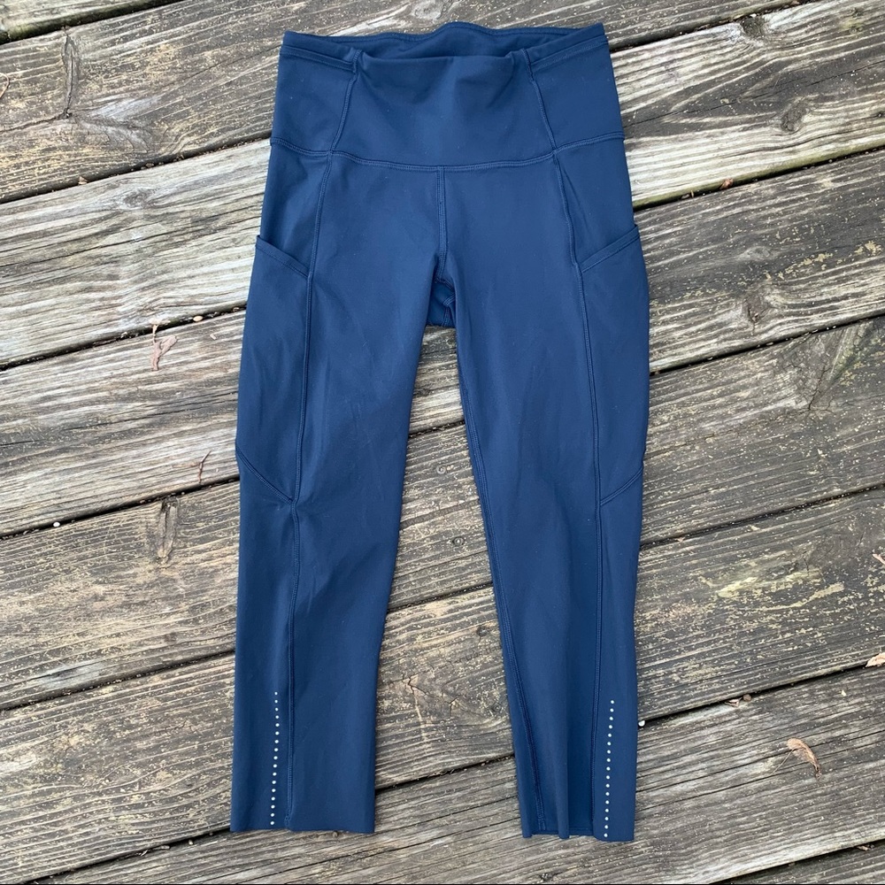 Lululemon capri navy yoga leggings- 4